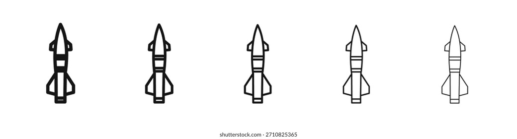 Diseño del icono del misil, logotipo, App, UI. Ilustración vectorial, EPS