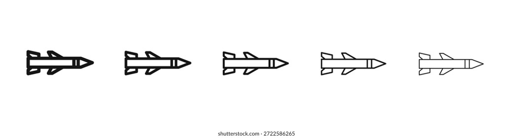Missile icon design, logo, app, UI. Vector illustration, EPS