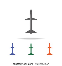 Missile  icon . Elements of Military multi colored icons. Premium quality graphic design icon. Simple icon for websites, web design, mobile app, info graphics on white background
