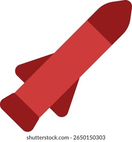 Raketensymbol flaches Design