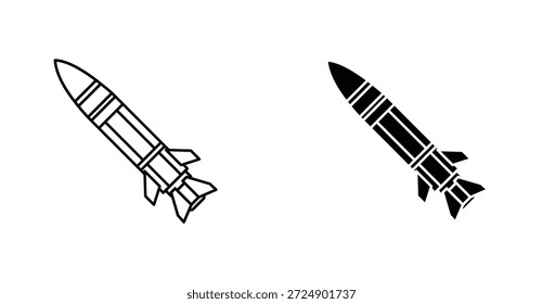 Missile icon graphic design. Vector icon illustrations