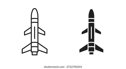Missile icon isolated vector Illustration. Vector pictogram for web and app
