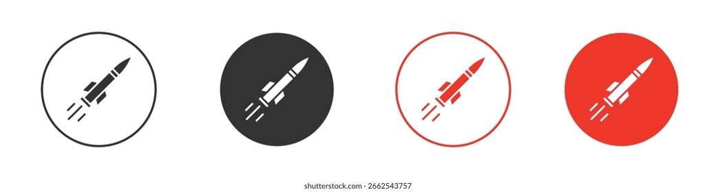 Icono del misil para el logotipo, símbolo de la muestra del Vector para el diseño