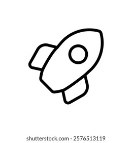 Missile icon Outline vector for web ui
