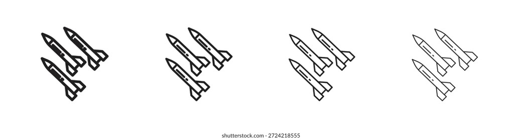 Missile icon set vector eps10. illustration, logo sign symbol pictogram template