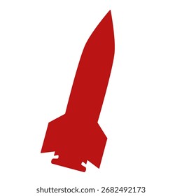 Icono del misil, estilo plano simple, Ilustración vectorial, símbolo, pictograma de la Plantilla del logotipo del diseño, para UI o UX aislado en blanco para el App móvil, editable