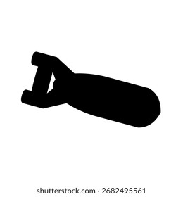 Icono del misil, estilo plano simple, Ilustración vectorial, símbolo, pictograma de la Plantilla del logotipo del diseño, para UI o UX aislado en blanco para el App móvil, editable