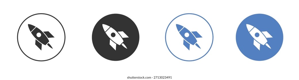 Raketensymbol einfach minimalistisch Vector EPS