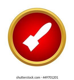Missile icon in simple style on a white background