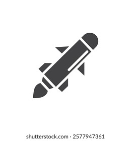 Missile icon Simple thin line flat symbol