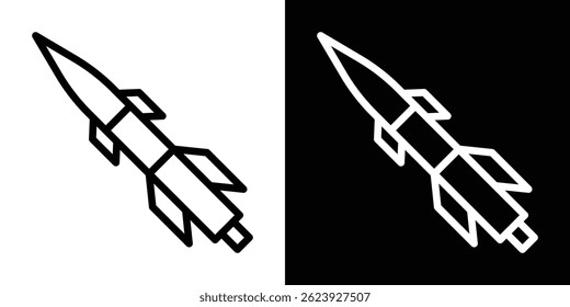 Símbolo de icono de misil. Vector EPS 10
