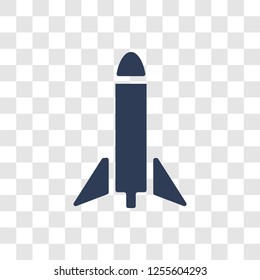 Missile icon. Trendy Missile logo concept on transparent background from army and war collection