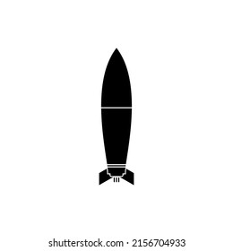 Icono de misil. Concepto de logo de moda sobre fondo blanco del ejército y colección de guerra. Idóneo para aplicaciones web, aplicaciones móviles y medios impresos.