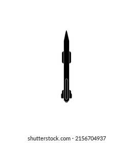 Icono de misil. Concepto de logo de moda sobre fondo blanco del ejército y colección de guerra. Idóneo para aplicaciones web, aplicaciones móviles y medios impresos.