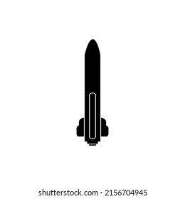 Icono de misil. Concepto de logo de moda sobre fondo blanco del ejército y colección de guerra. Idóneo para aplicaciones web, aplicaciones móviles y medios impresos.