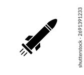 missile  icon vector air bomb rocket  sign web design 