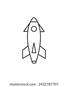 missile icon, vector best line icon.