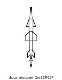 Flugkörpersymbol, Vektorsymbol der besten Linie.