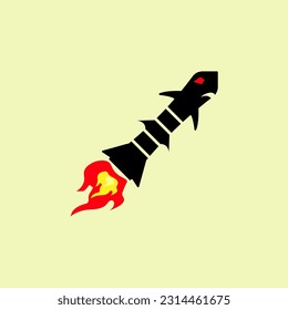 Missile icon vector design, perfect for your war themed designs