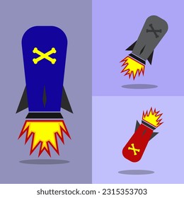 Missile icon vector design, perfect for your war themed designs