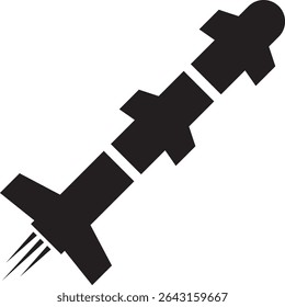 missile icon vector drawing illustration.
