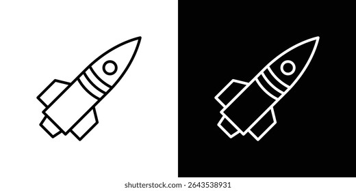 Ilustração de vetor de ícone de míssil EPS
