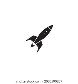 Diseño del logotipo de la ilustración del vector del icono de misil.
