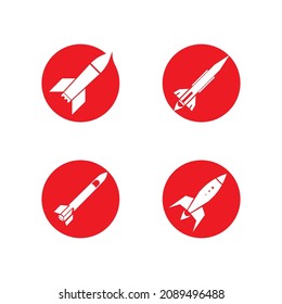 Missile icon vector illustration logo design.
