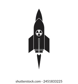 diseño de logotipo de Ilustración vectorial de ícono de misil