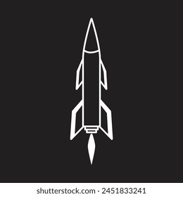 missile icon vector illustration logo design