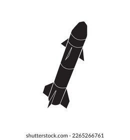 diseño de símbolo de la ilustración del vector de icono de misiles