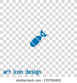 Missile icon vector on isolated background