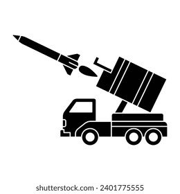 Vector de icono de misiles sobre diseño moderno