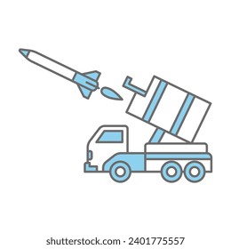 Vector de icono de misiles sobre diseño moderno
