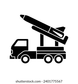 Missile icon vector on trendy design