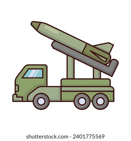 Raketensymbol-Vektorgrafik auf trendigem Design