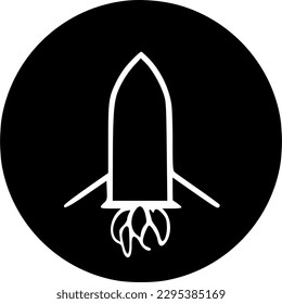 ilustración de símbolo de vector de icono de misil
