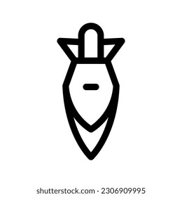 Missile Icon Vector Symbol Design Illustration