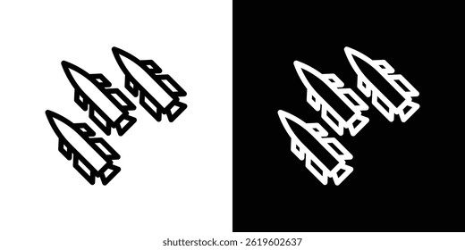 Raketen-Symbol Vektorsymbol im trendigen flachen Stil