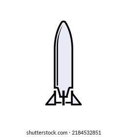 Missile Icon. Weapon Symbol. Applied for Design Element, Presentation, Website or Apps.