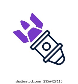 missile icon for your website, mobile, presentation, and logo design.