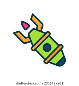 Raketensymbol für Ihre Website, Ihr Handy, Ihre Präsentation und Ihr Logo-Design.