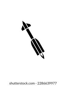 Raketensymbol, Vektorbestes Flachsymbol.