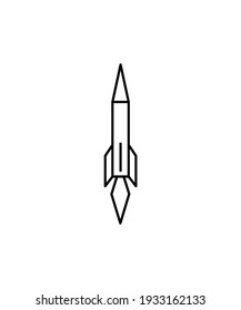 icono de misil,icono de la mejor línea del vector.