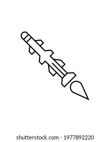 missile icon,vector best line icon.