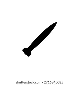 missile isolated on white background, top view missile vector design