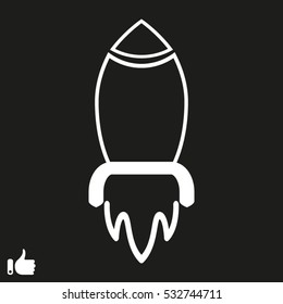 missile launch off, currency, icon, vector illustration EPS 10