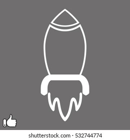missile launch off, currency, icon, vector illustration EPS 10
