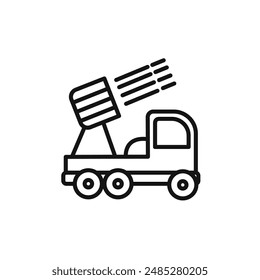 Missile Launcher icon vector set collection for web
