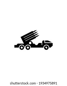 icono del lanzador de misiles,mejor icono plano del vector.
